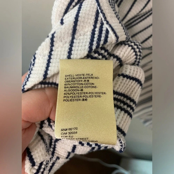 Anthropologie Maeve Eliza Babydoll Striped Henley Tunic Long Sleeve - Picture 6 of 8